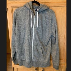 Divided Men’s Zip Hoodie Sweatshirt Grey Medium